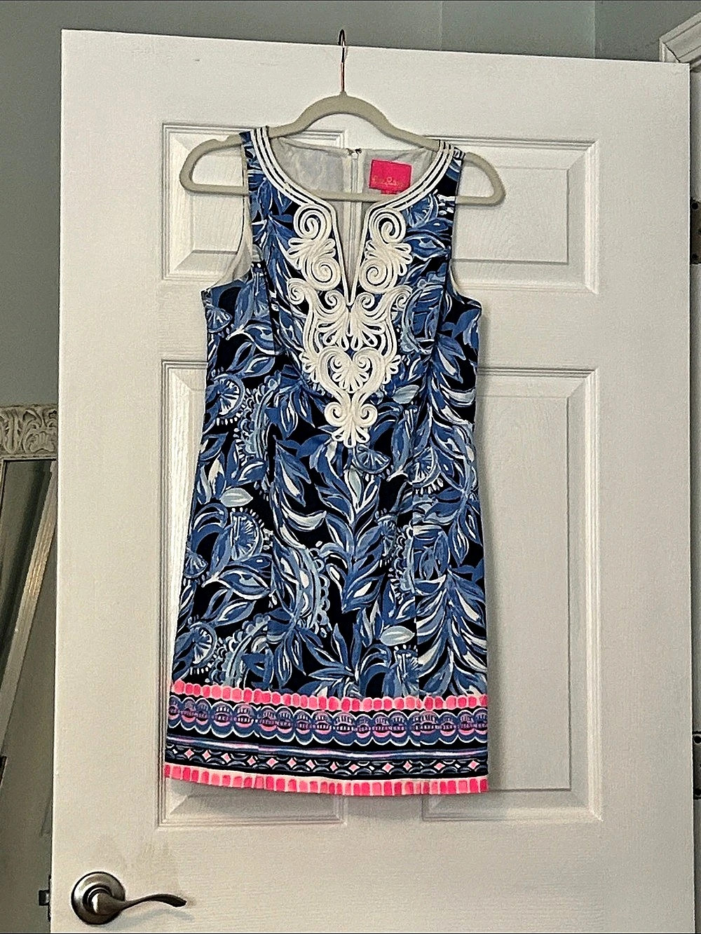 Lilly Pulitzer Blue & White Floral Mini Dress